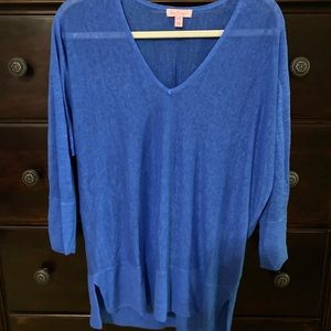 Lilly Pulitzer V-neck Linen Sweater NWOTS size M/L